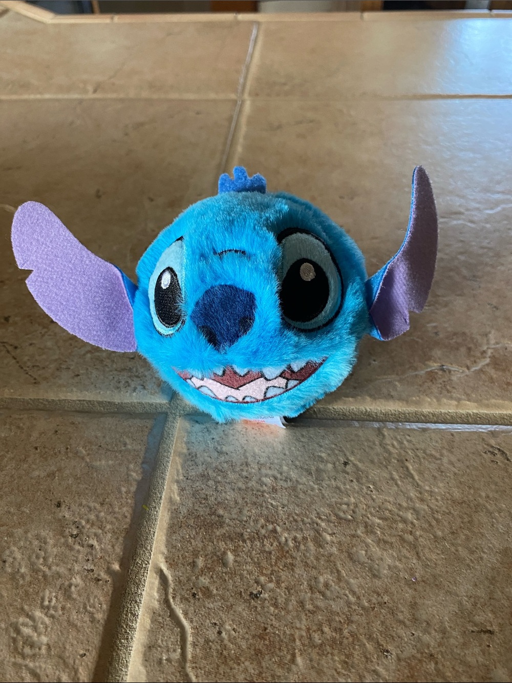 Disney Blue Stitch Plush Ball with Purple Ears